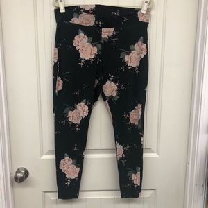 Torrid floral leggings black pink size 2